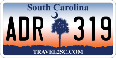 SC license plate ADR319