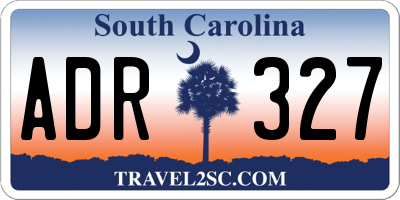 SC license plate ADR327