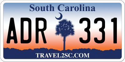 SC license plate ADR331