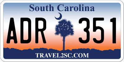 SC license plate ADR351
