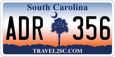 SC license plate ADR356