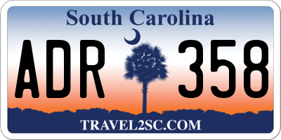 SC license plate ADR358