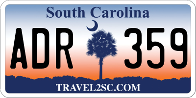 SC license plate ADR359