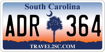 SC license plate ADR364