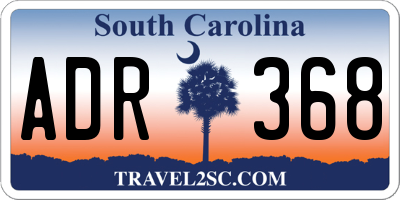 SC license plate ADR368