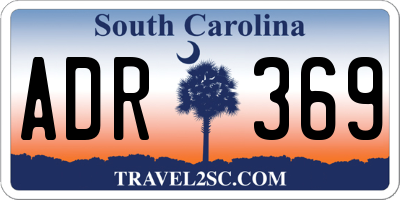 SC license plate ADR369