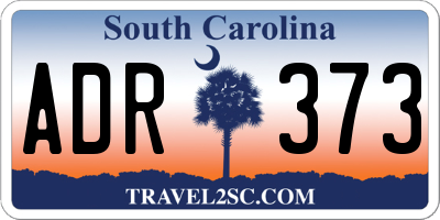 SC license plate ADR373