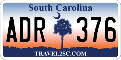SC license plate ADR376