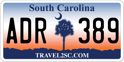 SC license plate ADR389