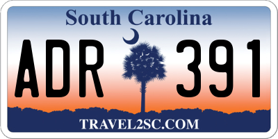 SC license plate ADR391