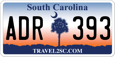 SC license plate ADR393