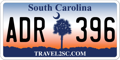 SC license plate ADR396