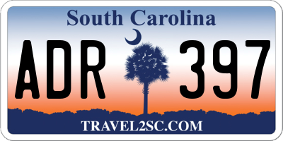 SC license plate ADR397