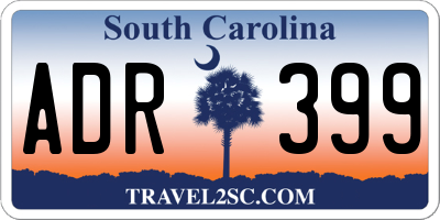 SC license plate ADR399