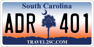 SC license plate ADR401