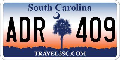 SC license plate ADR409