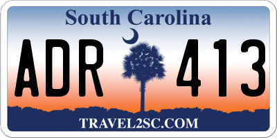SC license plate ADR413