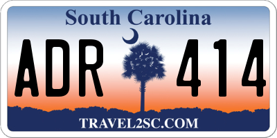 SC license plate ADR414