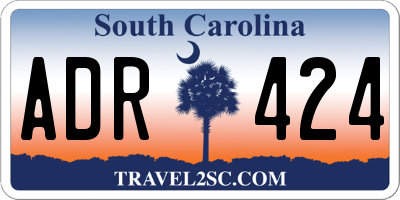 SC license plate ADR424
