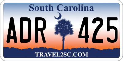 SC license plate ADR425