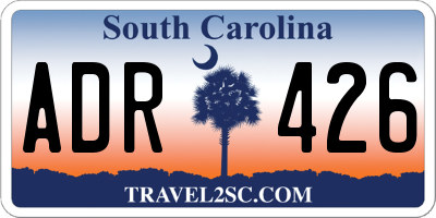 SC license plate ADR426