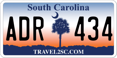 SC license plate ADR434