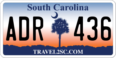 SC license plate ADR436