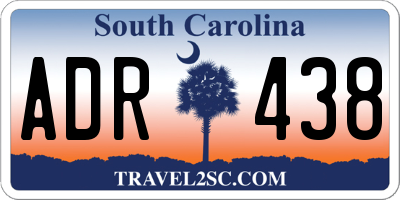 SC license plate ADR438