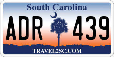 SC license plate ADR439