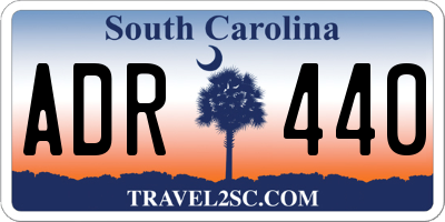 SC license plate ADR440