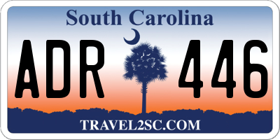 SC license plate ADR446
