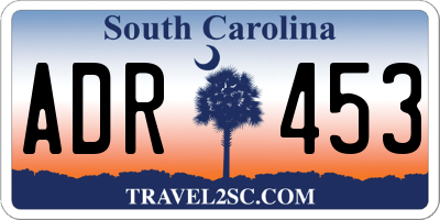 SC license plate ADR453