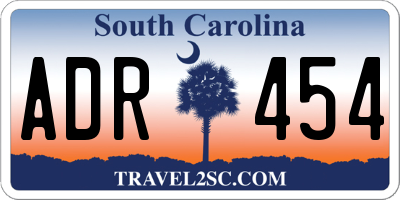 SC license plate ADR454