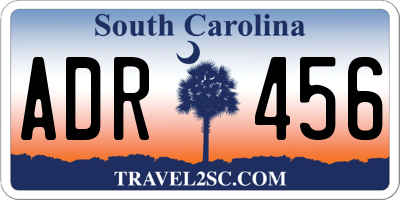 SC license plate ADR456
