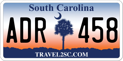 SC license plate ADR458