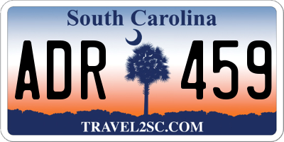 SC license plate ADR459