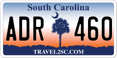 SC license plate ADR460