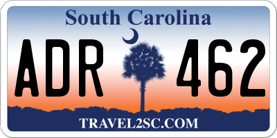 SC license plate ADR462