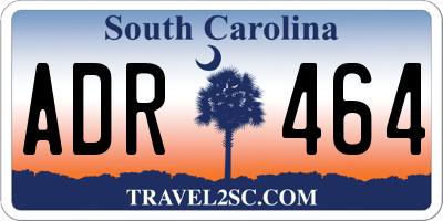 SC license plate ADR464