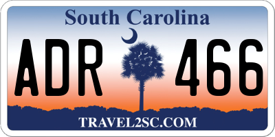 SC license plate ADR466