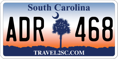 SC license plate ADR468