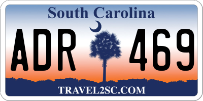 SC license plate ADR469