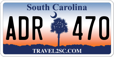 SC license plate ADR470