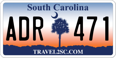 SC license plate ADR471