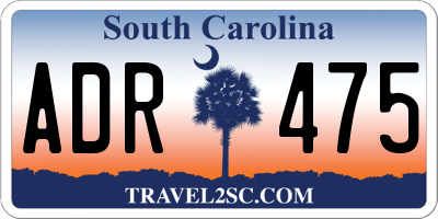 SC license plate ADR475
