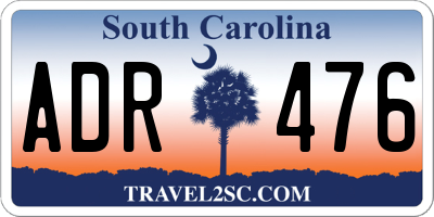 SC license plate ADR476