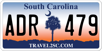 SC license plate ADR479