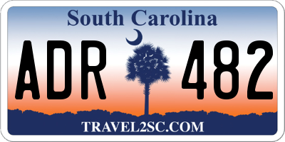 SC license plate ADR482