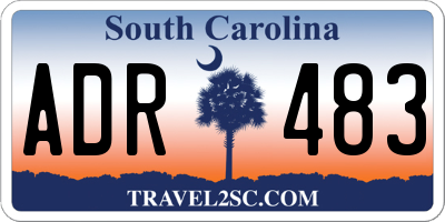 SC license plate ADR483