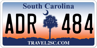 SC license plate ADR484